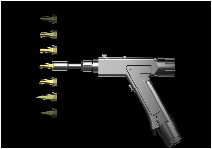 a variety of nozzles, freely matched