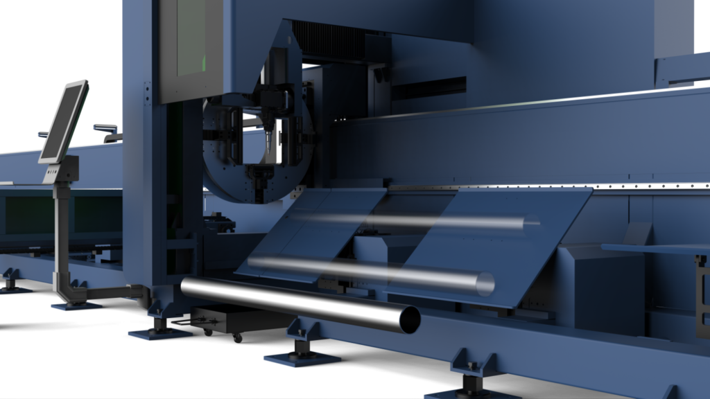 side mounted bed for efficient material handling