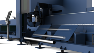 side mounted bed for efficient material handling